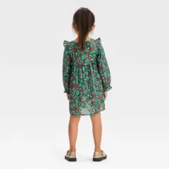 Toddler Girls' Floral Long Sleeve Dress - Cat & Jack&trade; Green