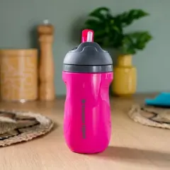 Tommee Tippee Insulated 9oz Non-Spill Portable Toddler Cup- Pink/Mint - 2pk