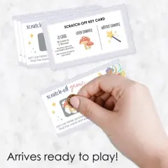 Big Dot of Happiness Let's Be Fairies - Fairy Garden Birthday Party Game Scratch Off Cards - 22 Count