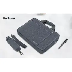 17 Inch Laptop Bag Women Men Compatible, Shoulder Strap Carrying Briefcase Messenger Computer Bag Case, Grey