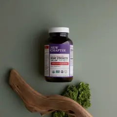 New Chapter Bone Strength Take Care, Organic Calcium Supplement with Magnesium, Vitamin D3 + K2 - 90 Slim Tablets