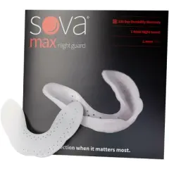 SOVA Max Night Guard 2.4mm Adult Mouthguard with Case - Snow White