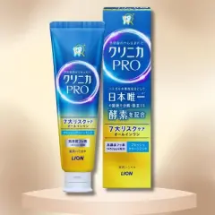 Lion Clinica Pro All in One Toothpaste Fresh Clean (3.35 oz) - Fights Cavities & Gum Disease, Plaque-Free Teeth