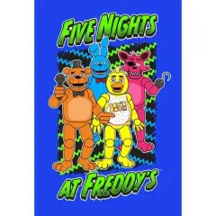 Five Nights at Freddy's Freddy Chicha And Foxy Boy's Royal Blue T-shirt