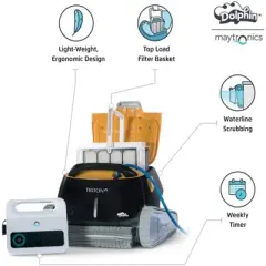 Dolphin Triton PS w/ Powerstream Inground Robotic Pool Cleaner with Ultra Fine Filter