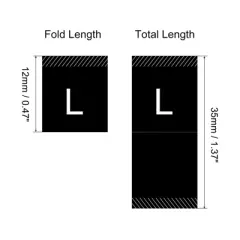 Unique Bargains Woven Crafting Clothing Sewing Embroidered Size Labels 100 Pcs