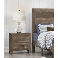 NicBex 2 Drawer Dresser for Bedroom,Modern Style Drawers with Black Handle,Dressers for Kids Room,Living Room,Entry and Hallway,Brown