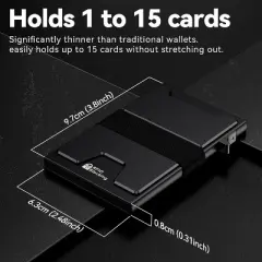 Maison Slim Minimalist Elastic Pop Up Wallet Aluminum RFID Card Holder