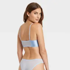 Women's Satin Bralette - Colsie&trade; Blue