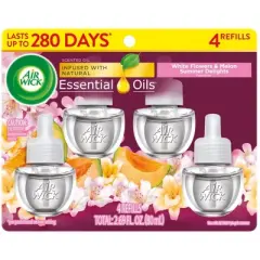 Air Wick Scented Oil Air Freshener Refills - Summer Delights - 4pk
