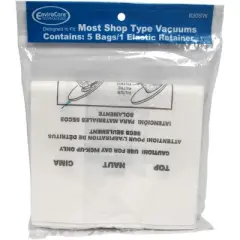 Shop Vac Style Vacuums for Dye Pickup Using paper Filter Bags Vacuum Cleaner Bags 5 pack and 1 rubber ring