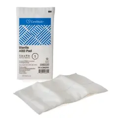 CareStock Abdominal Pad, 5 x 9 in. - Nonwoven Cellulose ABD Pads - Individually Packed, Sterile