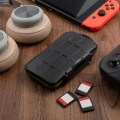 Insten Game Card Case For Nintendo Switch & OLED Model Games Storage Holder, 12 Game & SD Slots, Water-Resistant & Shock-Absorption