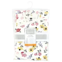 Hudson Baby Infant Girl Convertible Swaddle Sleep Sack, Soft Painted Floral