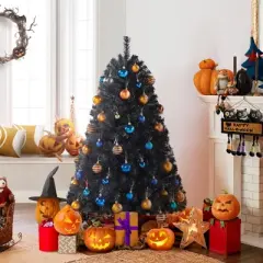 Yaheetech 4.5Ft/6Ft/7.5Ft Artificial Christmas Tree Hinged Spruce Artificial Tree with Foldable Stand