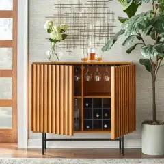 Luc Mid-Century Bar Cabinet Oak - Lifestorey