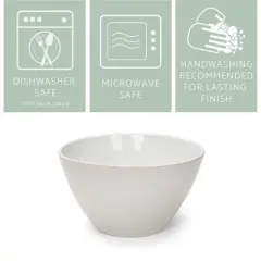 Elanze Designs Slant Side Glossy Ceramic 6.5 inch Contemporary Serving Bowl, White