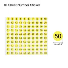 Unique Bargains Office Home Warehouse Self-Adhesive 1-100 Label Number