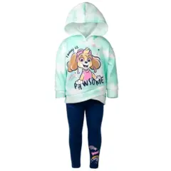 Paw Patrol Everest Skye Girls Pullover Crossover Fleece Hoodie and Leggings Outfit Set Toddler to Little Kid