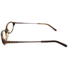 Jones New York J216 Designer Acetate Eye Glasses Frame in Brown/Demo Lens 127mm Frame/48mm Lens Width