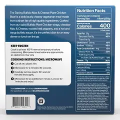 Daring Frozen Buffalo Mac & Cheese Plant Chicken Bowl - 9oz