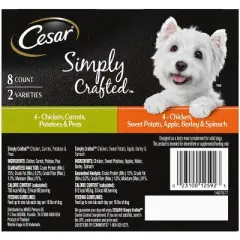 Cesar Simply Crafted Variety Pack Small Breed Wet Dog Food - 1.3oz/8ct
