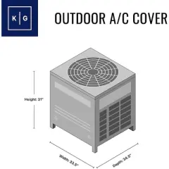 KHOMO GEAR Air Conditioner Cover &ndash; Waterproof Outdoor AC Unit Protector &ndash; Brown &ndash; Heavy Duty, All-Season Protection for Window & Wall-Mounted AC Units