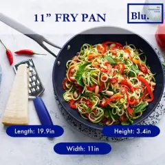 Blu. Cookware 11&rdquo; Induction Frying Pan, Non-Toxic