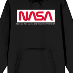 NASA Classic Logo Men's Black Graphic Hoodie