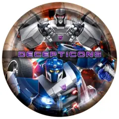 Treasures Gifted Transformers Party Supplies - Decepticons Dessert Plates - 16 Pack