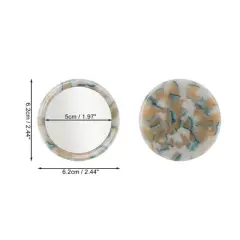 Unique Bargains Durable Round Handheld Makeup Mirror 1 Pc