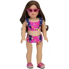 Sophia&rsquo;s 18" Doll Swimsuit Set, Hot Pink