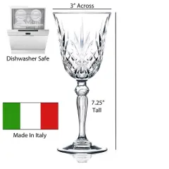 Lorren Home Trends Melodia Crystal Wine Glass set of 6