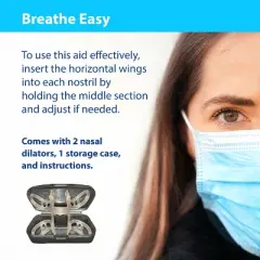 SleepRight Mask Air Aid Nasal Dilator - for Easier Breathing Under Your Mask, 2 CT