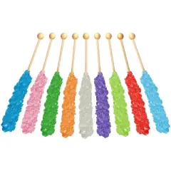 Buffalo Bills 36-ct Assorted Rock Candy On A Stick (one 36-ct tub wrapped sticks in 9 mixed flavors)