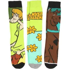 Scooby-Doo! Socks Adult Mystery Machine and Scooby 3 Pack Mid-Calf Crew Socks Multicoloured