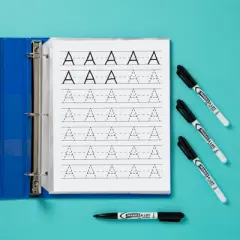 Avery Marks A Lot Pen-Style Dry Erase Markers, Bullet Tip, Nontoxic, Black, 6 Pack (24483)