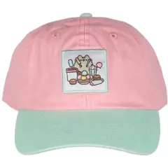 Pusheen The Cat Snacks And Treats Adjustable Hat For Women Pink