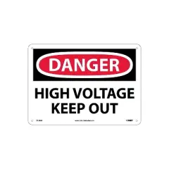 National Marker High Voltage Keep Out 10X14 .040 Aluminum Danger Sign D139AB