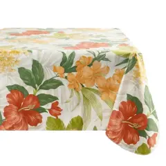 Elrene Callisto Tropical Floral Printed Vinyl Indoor/Outdoor Tablecloth - Elrene Home Fashions
