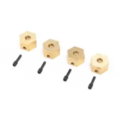 Axial AXI312005 Hex Hubs Brass (7g) (4): UTB18 Capra 1/18