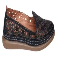 Cools 21 Tumi Perforated Memory Foam Leather Flats