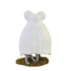 Bethany Lowe 4.5 Inch Ghostie Timmy Halloween Figurine , Lightweight Halloween Decor Mouse Boo Cheese (1PC)