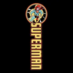 Superman Superhero Character Art Boy's Black Jogger Pants