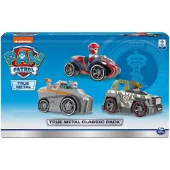 Paw Patrol, True Metal Classic Pack of 3 Collectible Die-Cast Vehicles, 1:55 Scale