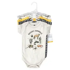 Hudson Baby Unisex Baby Cotton Bodysuits, Desert Animals