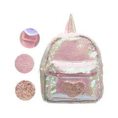Limited Too Girl's Mini Backpack in Heart Sequins