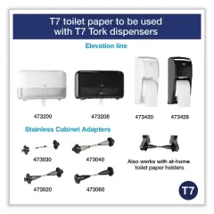 Tork Coreless High Capacity Bath Tissue, 2-Ply, White, 750 Sheets/Roll, 36 Rolls/Carton