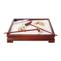 Toysmith: Deluxe Zen Garden, Desk Accessory, Version of the Traditional Japanese Meditative Garden in Miniature Size