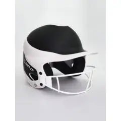 RIP-IT Vision Pro Matte Two Tone Softball Batting Helmet - Black/White M/L